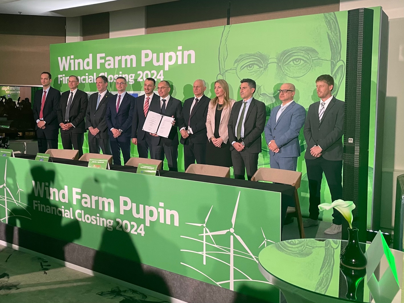 Svečano potpisani ugovori za izgradnju Vetroparka "Pupin" u saradnji sa EBRD-jem i Erste Bankom